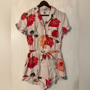 Victoria's Secret Floral Romper - Pink and Red